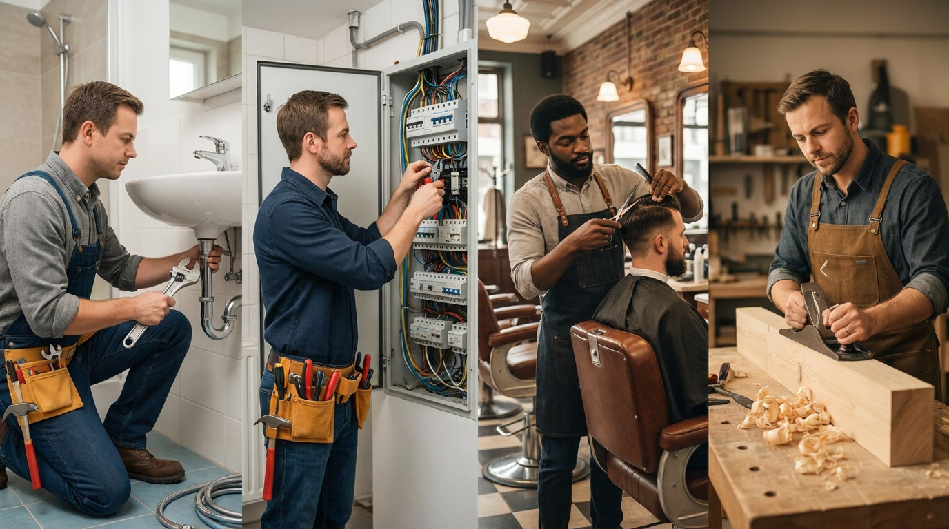Plombier, électricien, barbier et menuisier, les artisans québécois que Creatik accompagne en ligne
